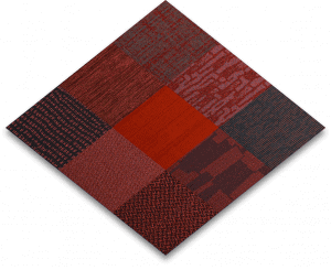 BoogieWoogie shades of red tapijttegel mix_tapijttegeldiscount breda