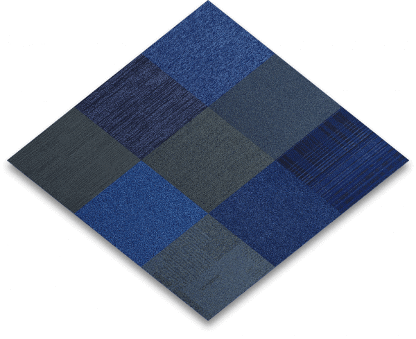 BoogieWoogie shades of blue tapijttegel mix_tapijttegeldiscount breda