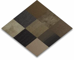 BoogieWoogie shades of brown tapijttegel mix_tapijttegeldiscount breda