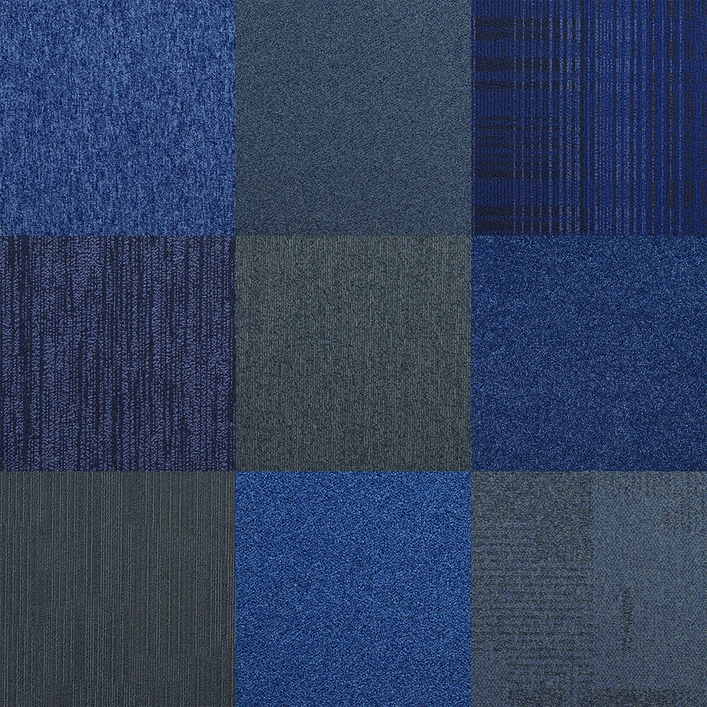 BoogieWoogie shades of blue tapijttegel mix sq_tapijttegeldiscount breda