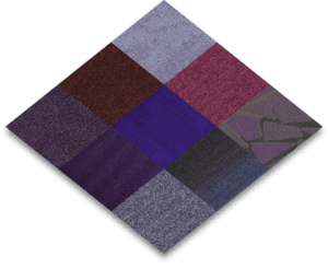 BoogieWoogie purple tapijttegel mix_tapijttegeldiscount