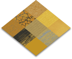 BoogieWoogie yellow tapijttegel mix_tapijttegeldiscount