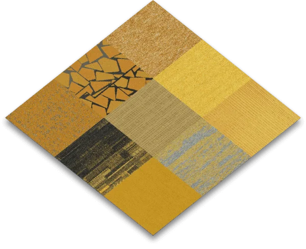 BoogieWoogie yellow tapijttegel mix_tapijttegeldiscount